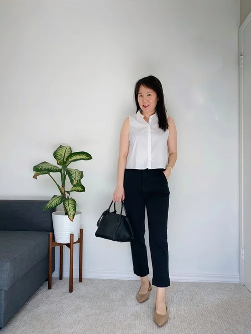 Everlane straight leg top crop pant review